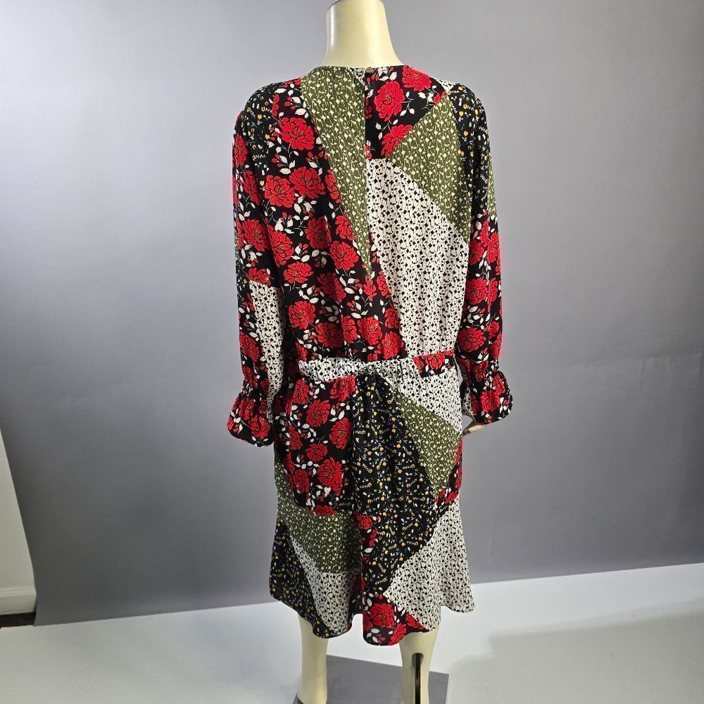Libby Edelman Xl Floral Patchwork Dress R9 - Picture 4 of 5